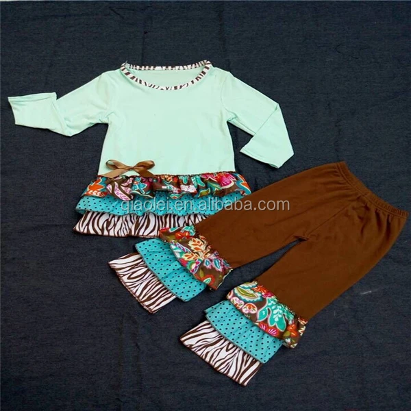 Осенние комплекты для Хэллоуина, одежда для маленьких девочек, оптовая продажа, бутиковый наряд, желтый, для маленьких девочек, с рюшами, в полоску, переделка RTS