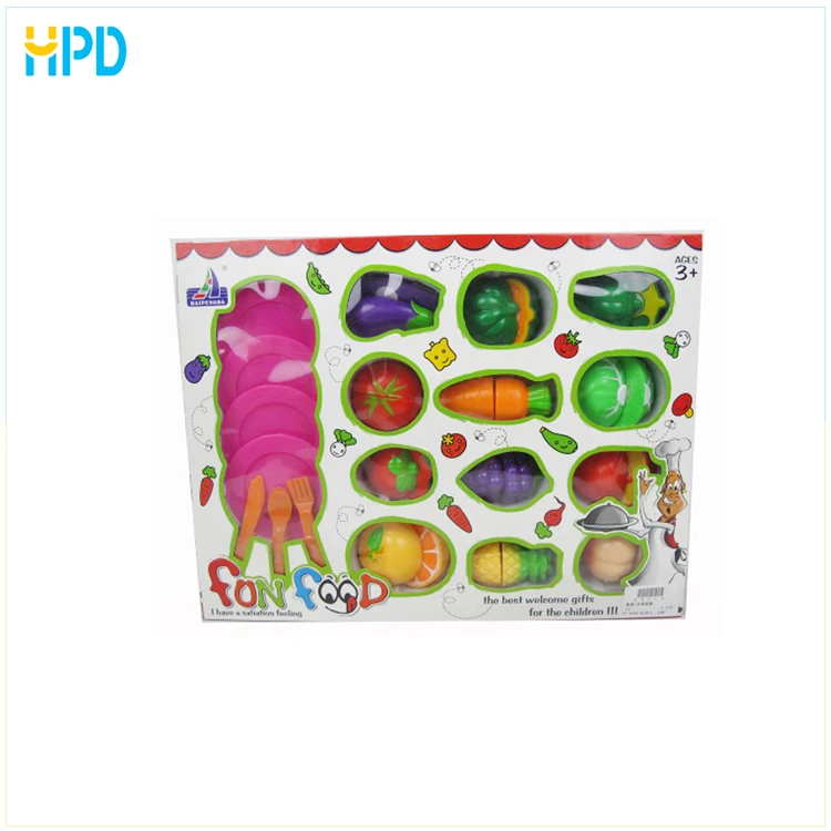 Детский кухонный мини-комплект для ролевых игр, пластиковые режущие овощи и фрукты, кухонные игрушки для детей