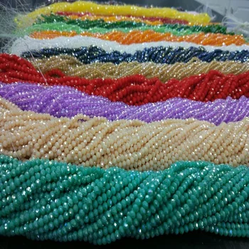 China Cheap Price Crystal AB Faceted Rondelle Beads Wholesale Tyre Beads Crystal Beads
