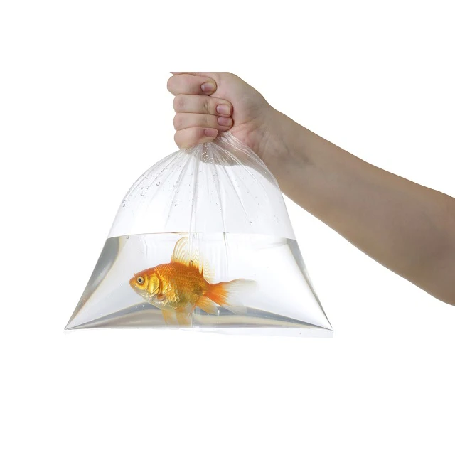 ALFA Fishery Bags Pack of 25 Leak Proof Clear Plastic Fish Bags Size 12 x 18 Inches for Tropical & Marine Fish Transport 225 Gauge.