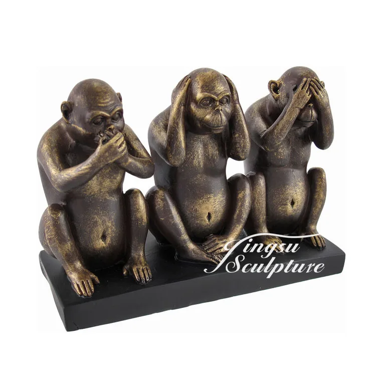 Tượng đồng 3 con khỉ: Tượng đồng 3 con khỉ là một tác phẩm nghệ thuật tinh tế và đầy ý nghĩa. Với ba con khỉ biểu tượng cho \