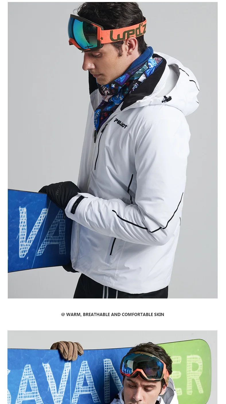 Winter Skibarcode Scanner Holderns Snow Jacket Sets Sportswear