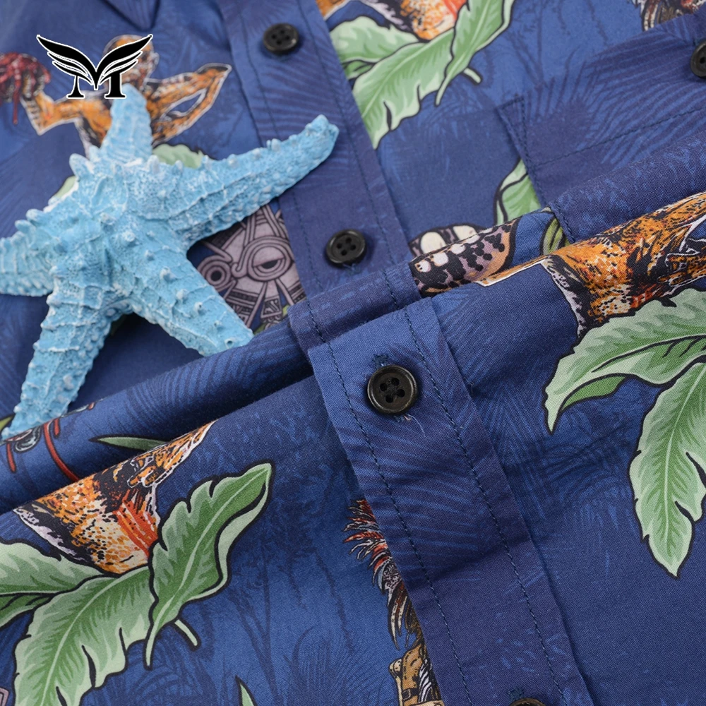 2023 Custom New Look Summer Printed New Style Men Shirt Casual Italian Design for Summer