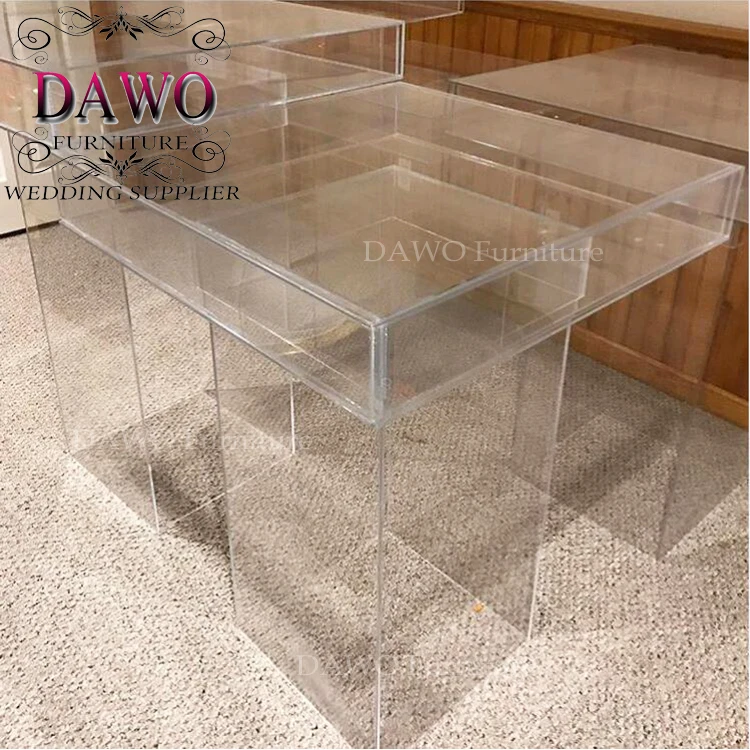 Hot Selling Fully Transparent Acrylic Cake Table for Newlyweds for Events