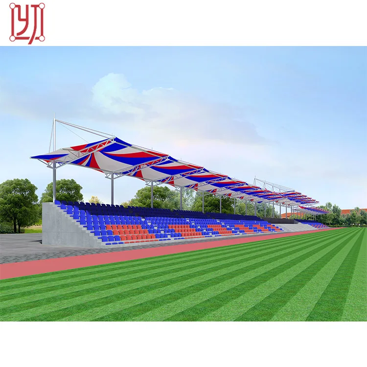Architecture Tensile Membrane Structure Prefabricated Football Stadium