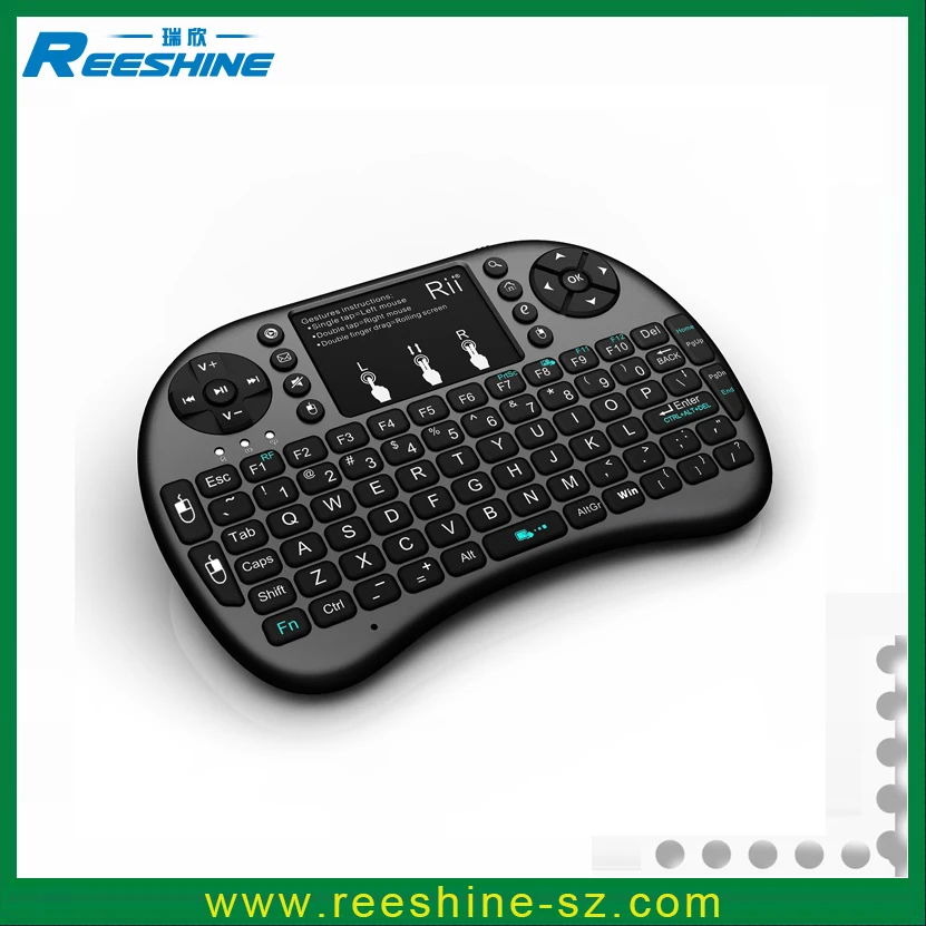 
Беспроводная мини-клавиатура Rii i8 + 2,4G с подсветкой и тачпадом 