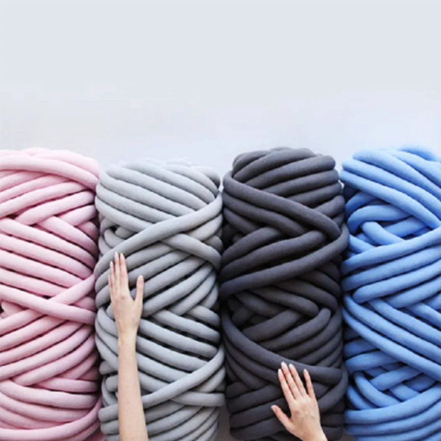 Wholesale 2cm Super Chunky Cotton Yarn for Hand Knitting