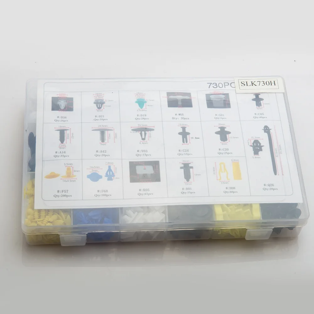 250 STKS voor M/azda Bumper Net Plastic Auto Fastener Fast Schroef Seat Klinknagel Vaste Klem Auto Push Type Interieur Clip