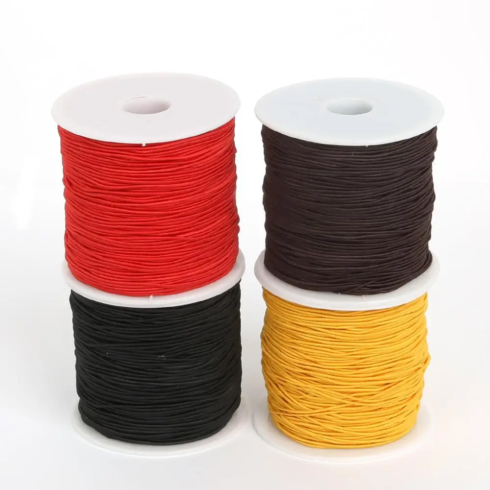 5 Metres Round 1 mm Colorful Elastic Cord Thread String For Bracelet Necklace