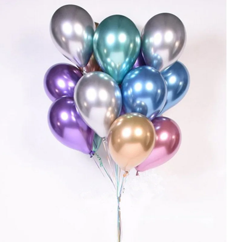 Globos De Cromo Metálico Perla 12" balones De Látex Fiesta De Cumpleaños Proveedor Reino Unido