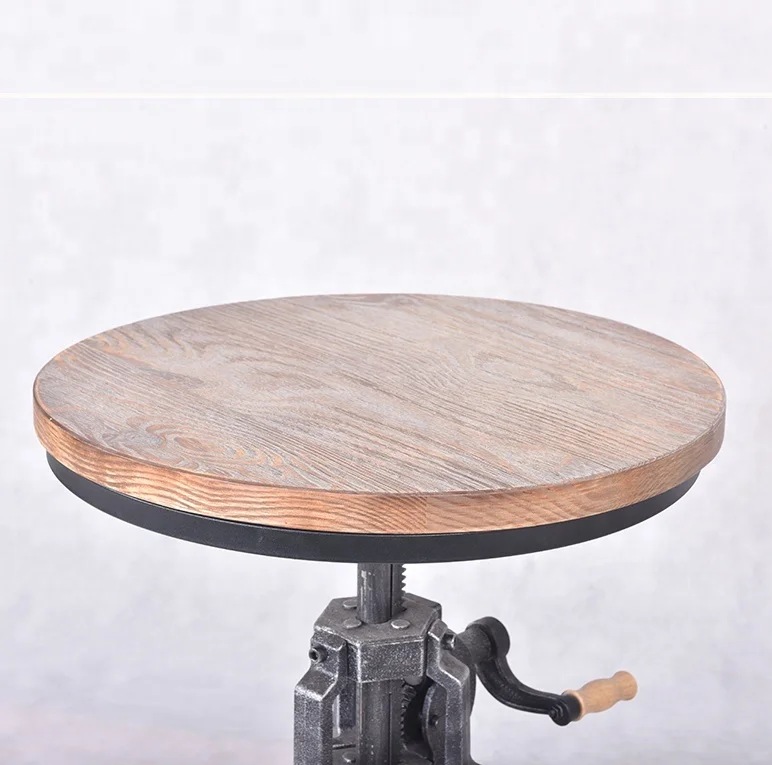 Ручной Чугунный Стол с регулируемой высотой В индустриальном стиле для украшения кафе