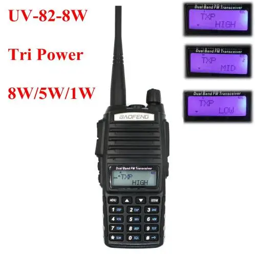 
5-7 км лучший диапазон 8 Вт иди и болтай Walkie Talkie “иди и boafeng UV82 8 W Vhf Uhf удобный радио дальний уоки-токи Baofeng UV-82 