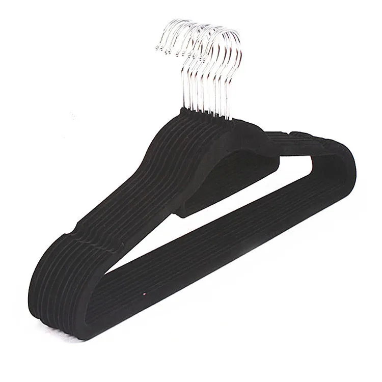 Factory Direct Sale Modern High Quality Non Slip Black Velvet Hanger   HTB1sX7RaLBj UVjSZFpq6A0SXXaN 