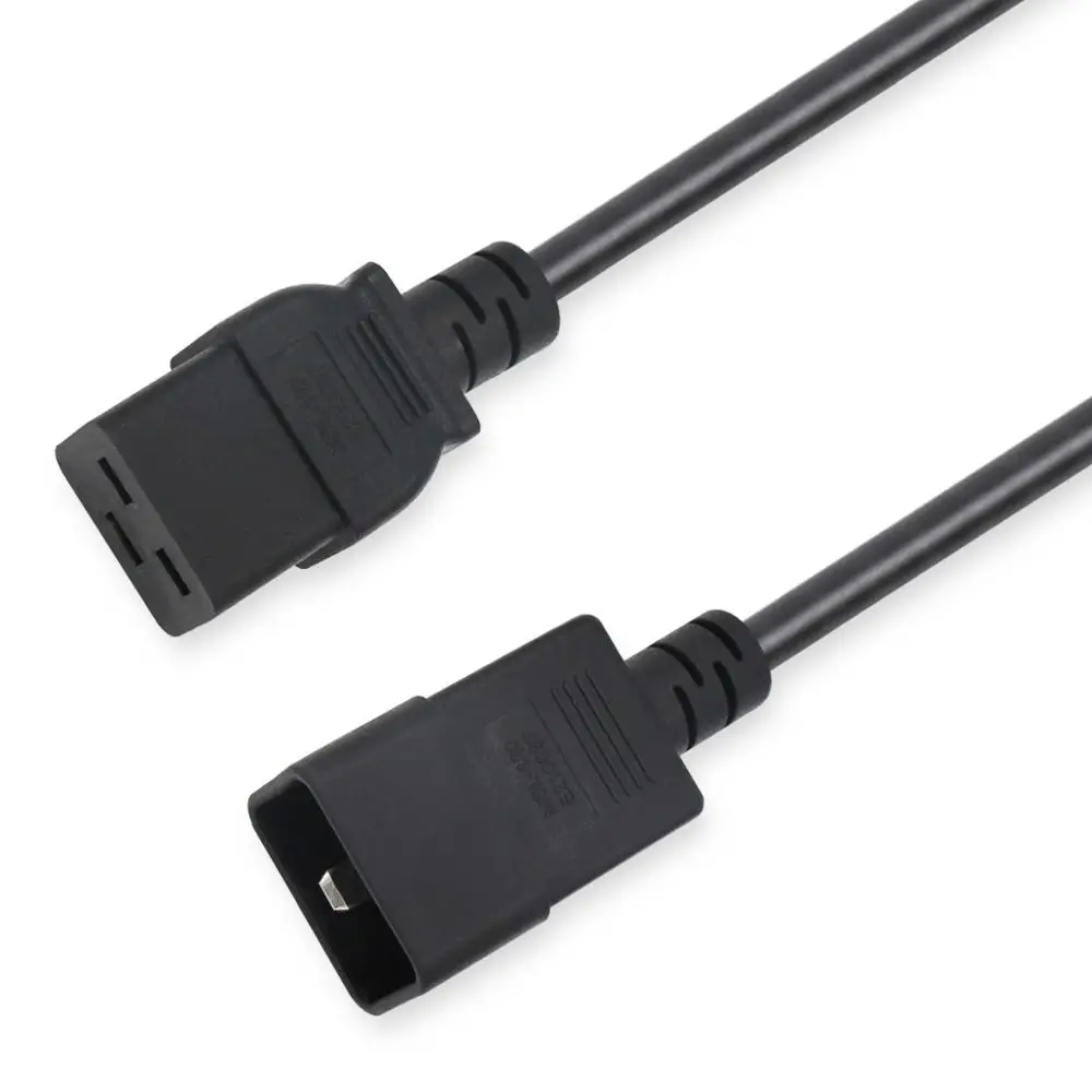 Laptop Ac Cable Tv Cords Electric Extension Y Splitter C20 Male To Dual Double Iec C13 Female 19