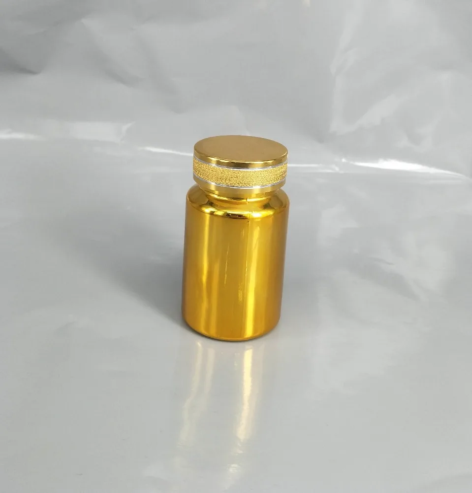 120ml PET Gold Plating Pill Supplement Bottles