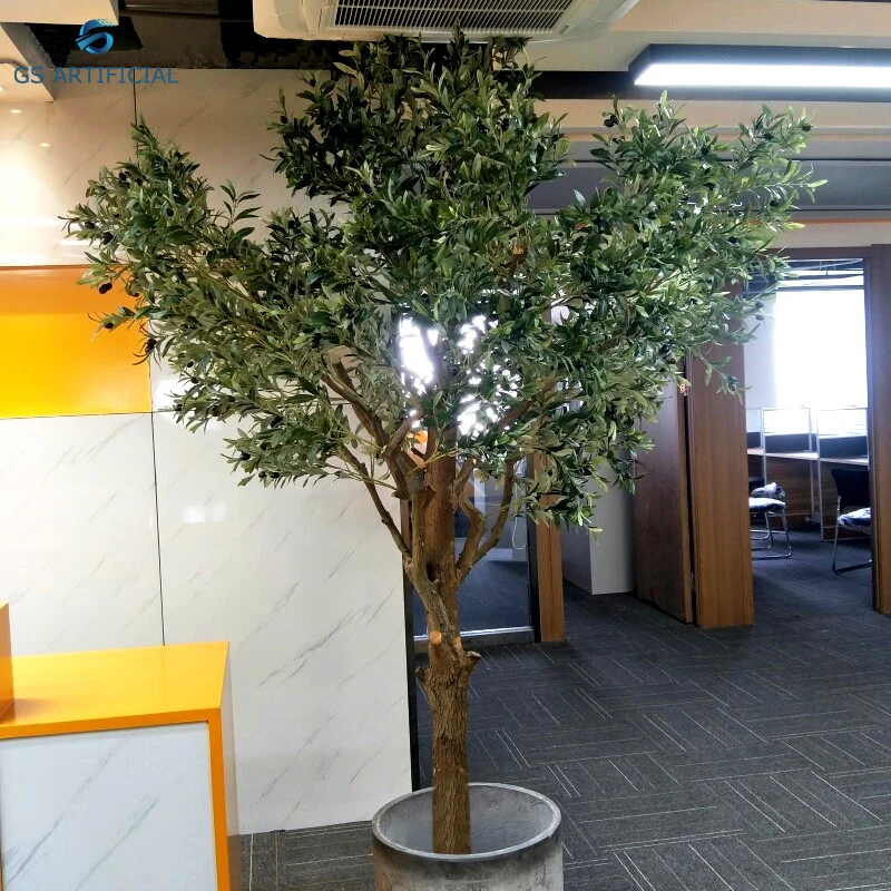 Ландшафт 3-7 футов оливковое дерево зеленое искусственное растение включая горшок для украшения дома