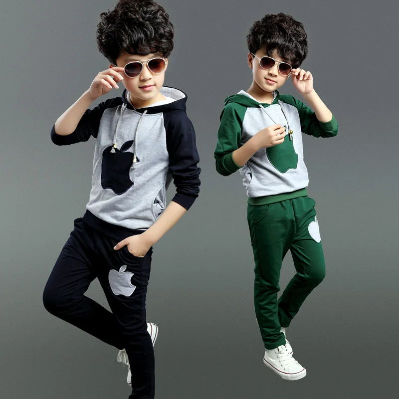 Toddler Boy Character Cotton Clothes Teenager 3 13years Pattern Patchwork Fleece Set Baby Boy Cotton Sweater