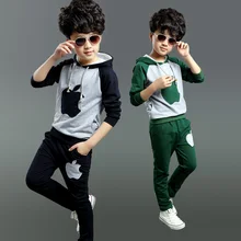 Toddler Boy Character Cotton Clothes Teenager 3 13years Pattern Patchwork Fleece Set Baby Boy Cotton Sweater