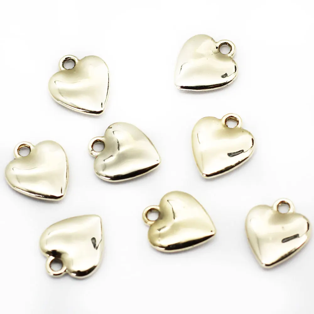 3 pcs DQ métal pendentif - 14 x 11 mm-À faire soi-même Bijoux Bricolage breloques coeurs 