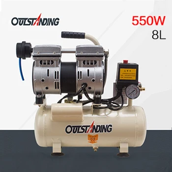 550W-8L Portable Low Noise Oil Free air Compressor