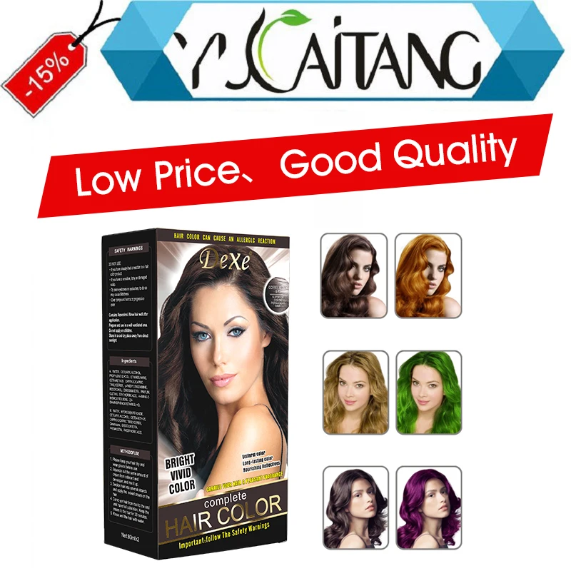 DEXE Subaru Hot Sell Permanent Black Blonde Gold Brown Hair Color Cream Speedy for Grey White Gray Hair Dye for Africa Men Women
