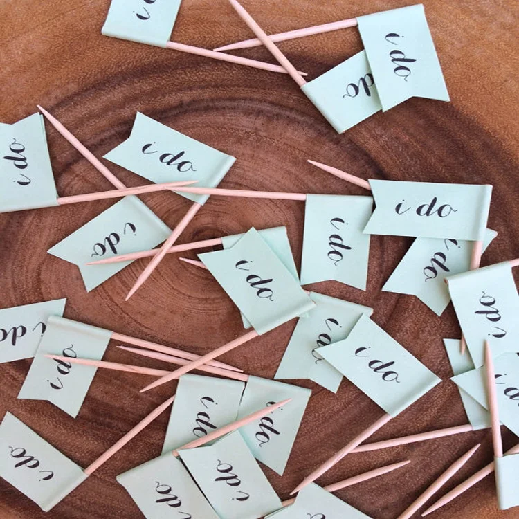 Custom Made Decorative Flags with Circle Toothpick Flag