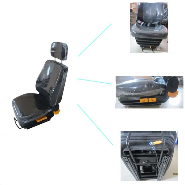 Сиденье для водителя скорой помощи, лодки, воздушная подвеска, сиденье для лодки YQ30 из черного ПВХ или ткани KL, сиденье 554*500*1150 CE, ISO90001 CN;JIN PISTON