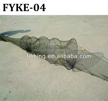 Fyke eel fish net, green net, size- 13 metres long, 4ft wide, 67cm