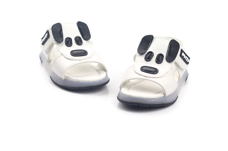 Лидер продаж, детские сандалии для мальчиков, пляжная обувь корейской версии со светодиодной подсветкой