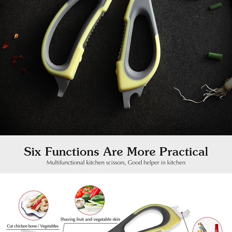 XINZUO Stainless Steel Food Cutter Shears - Multi Function Kitchen Scissors