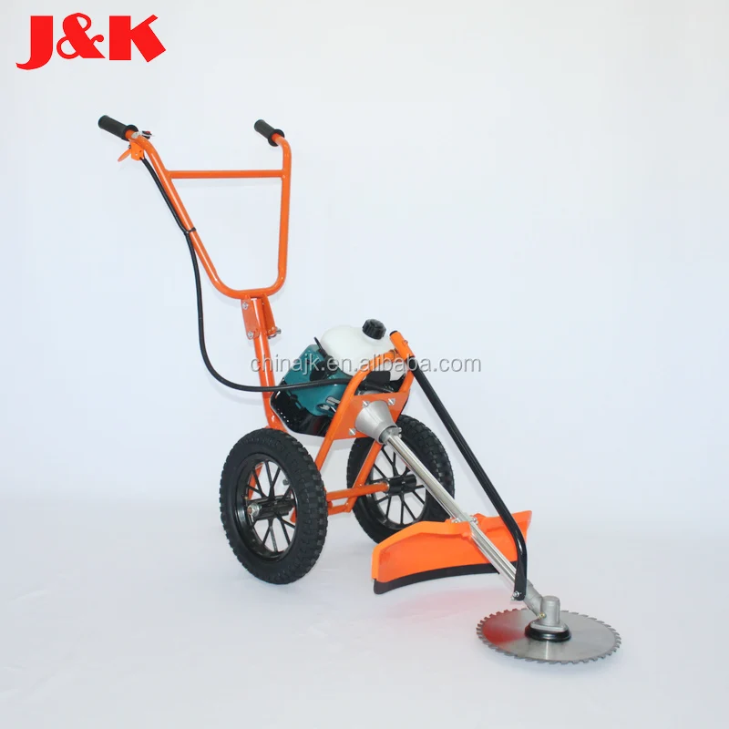 Single Wheel Hand Push Type 2-stroke Cc Grass Cutter Rich Harvester