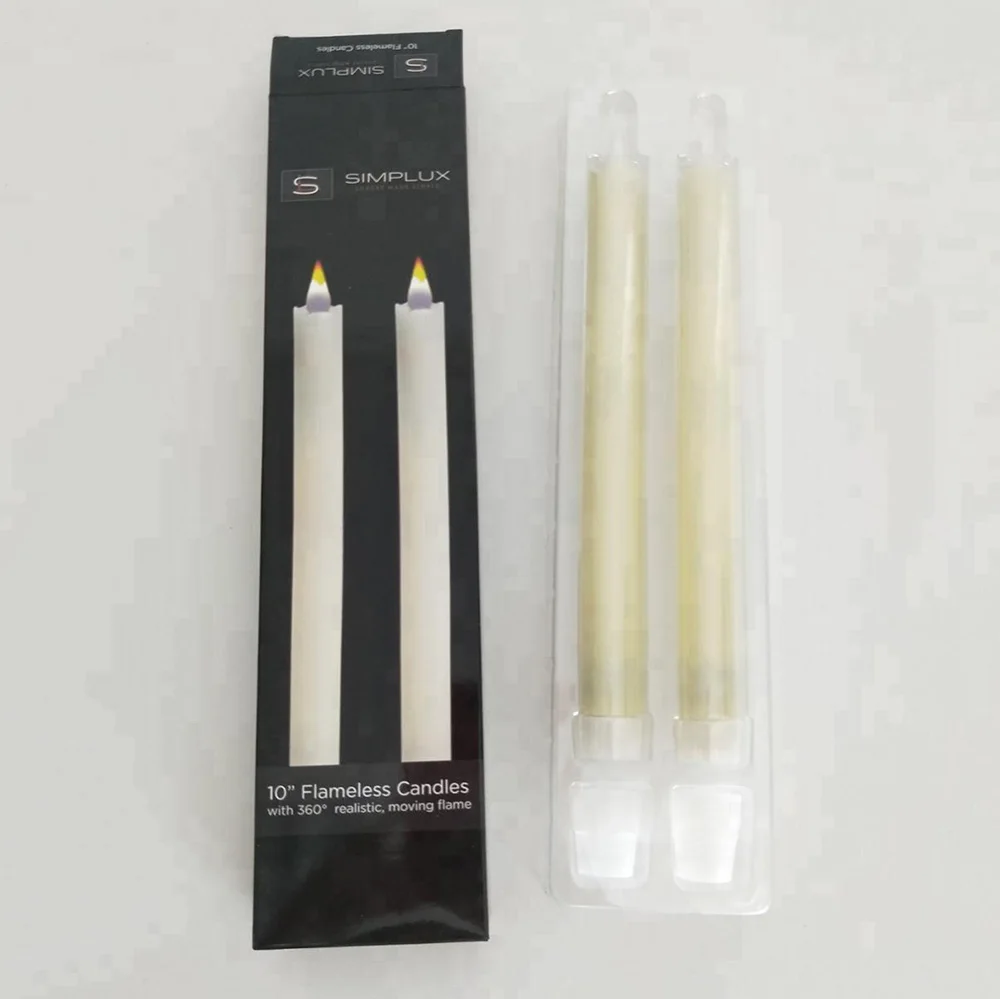 Remote Control Non Drip 3d Led Taper Candle Wholesale Ultra Realistic Flameless Wax Candle