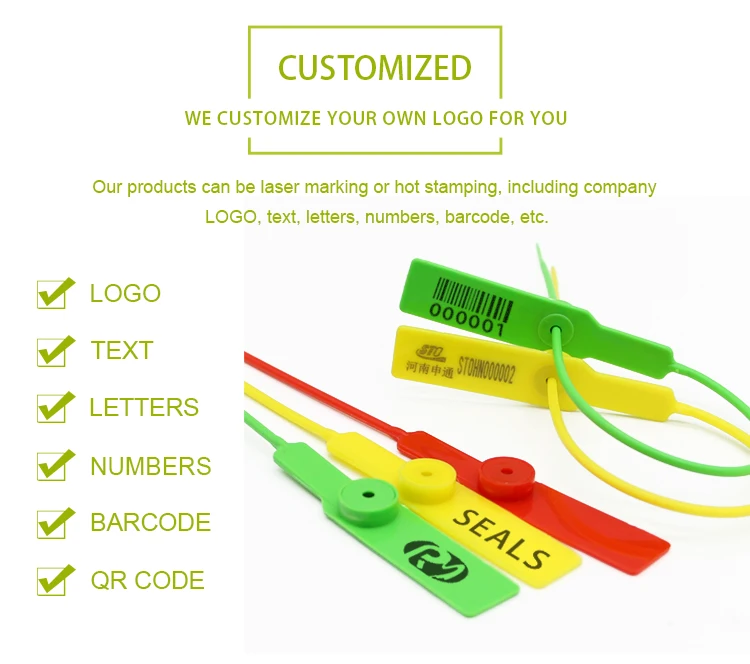 Custom Safety Plastic Seal Plastic Numbered Lock Seal Plastic - Buy Safety Plastic Seal,Lock ...