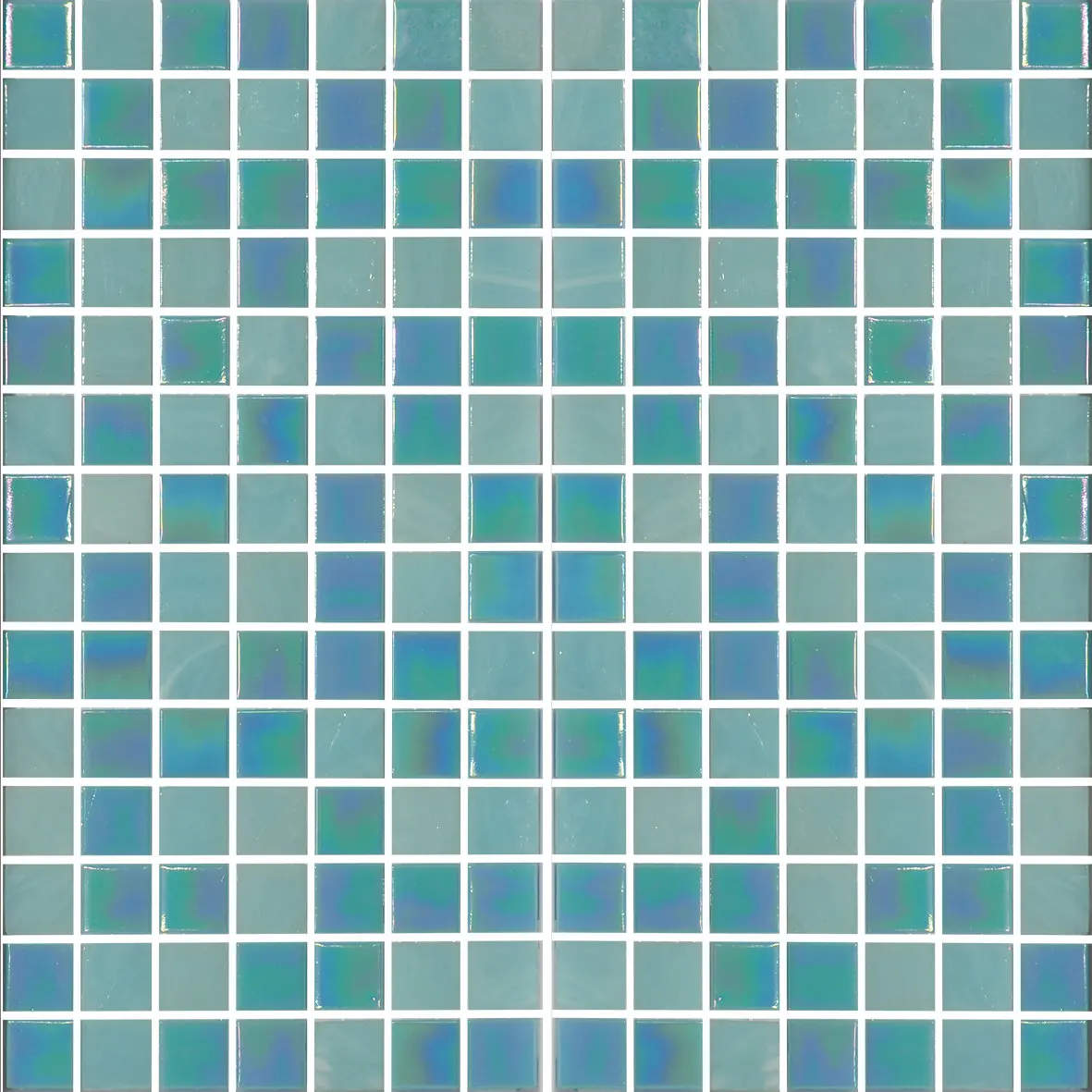 Foshan Factory Square Shape Iridescent Glass Mosaic Pool Tile