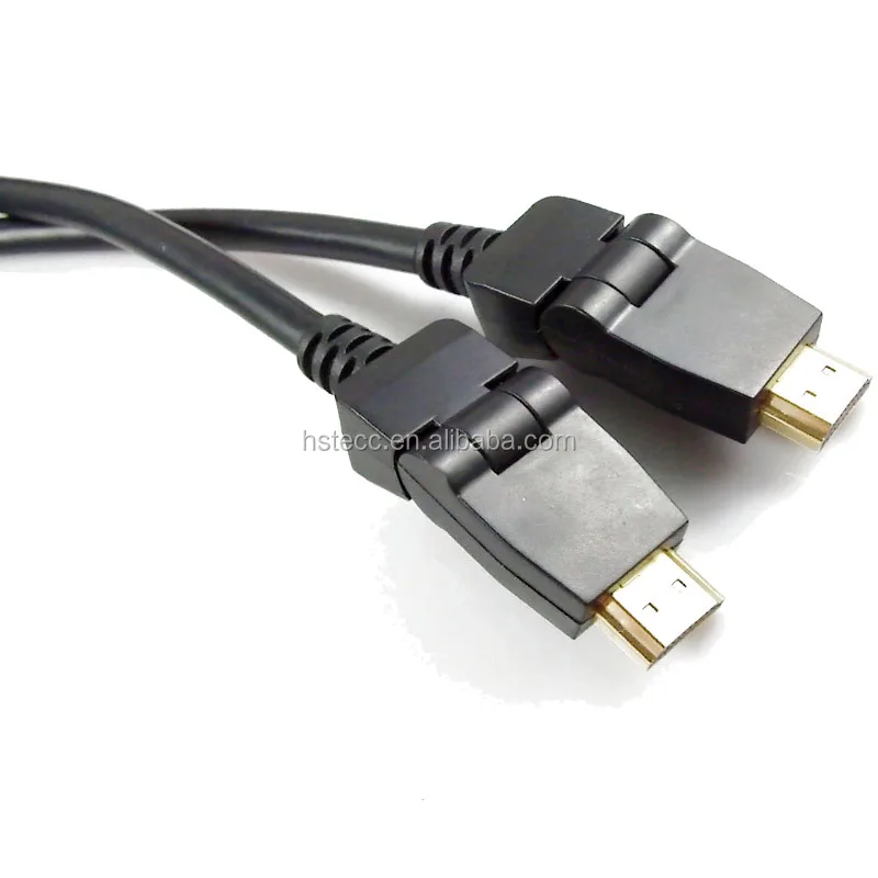 Halve cirkel Nadruk Verstrikking Source High Speed HDMI Cable Swivel Connectors 4K HDMI to HDMI 180 Degree  Rotating Pivoting Cable Black on m.alibaba.com
