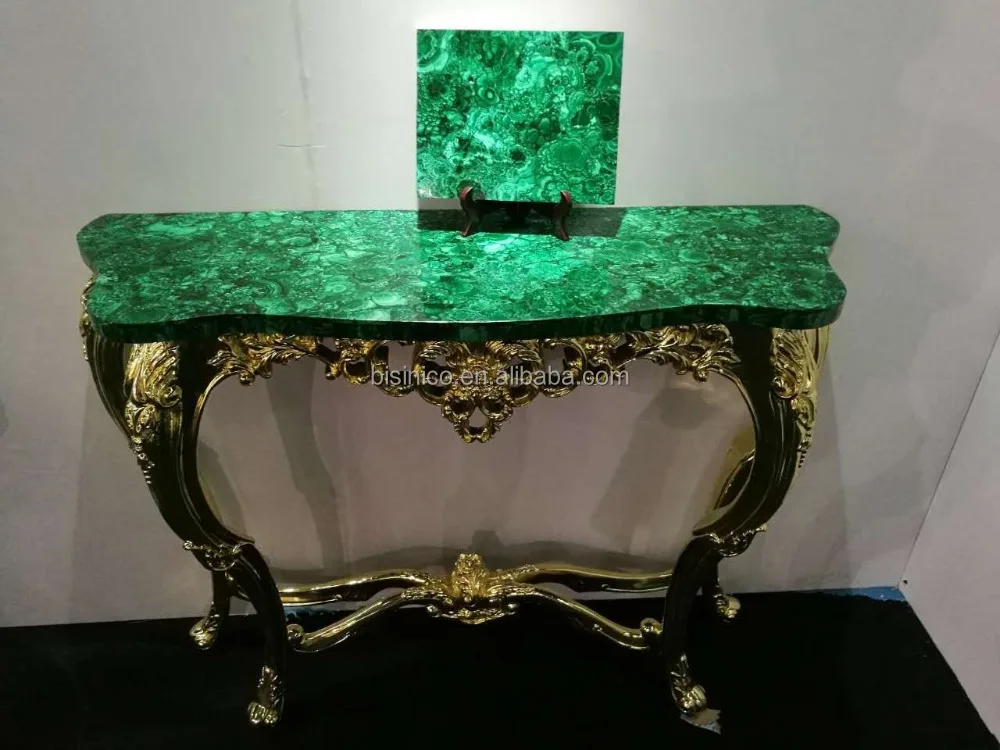 European Style Round Lamp Table, Gilt Bronze Ladies Supported Decorative Small Coffee Table
