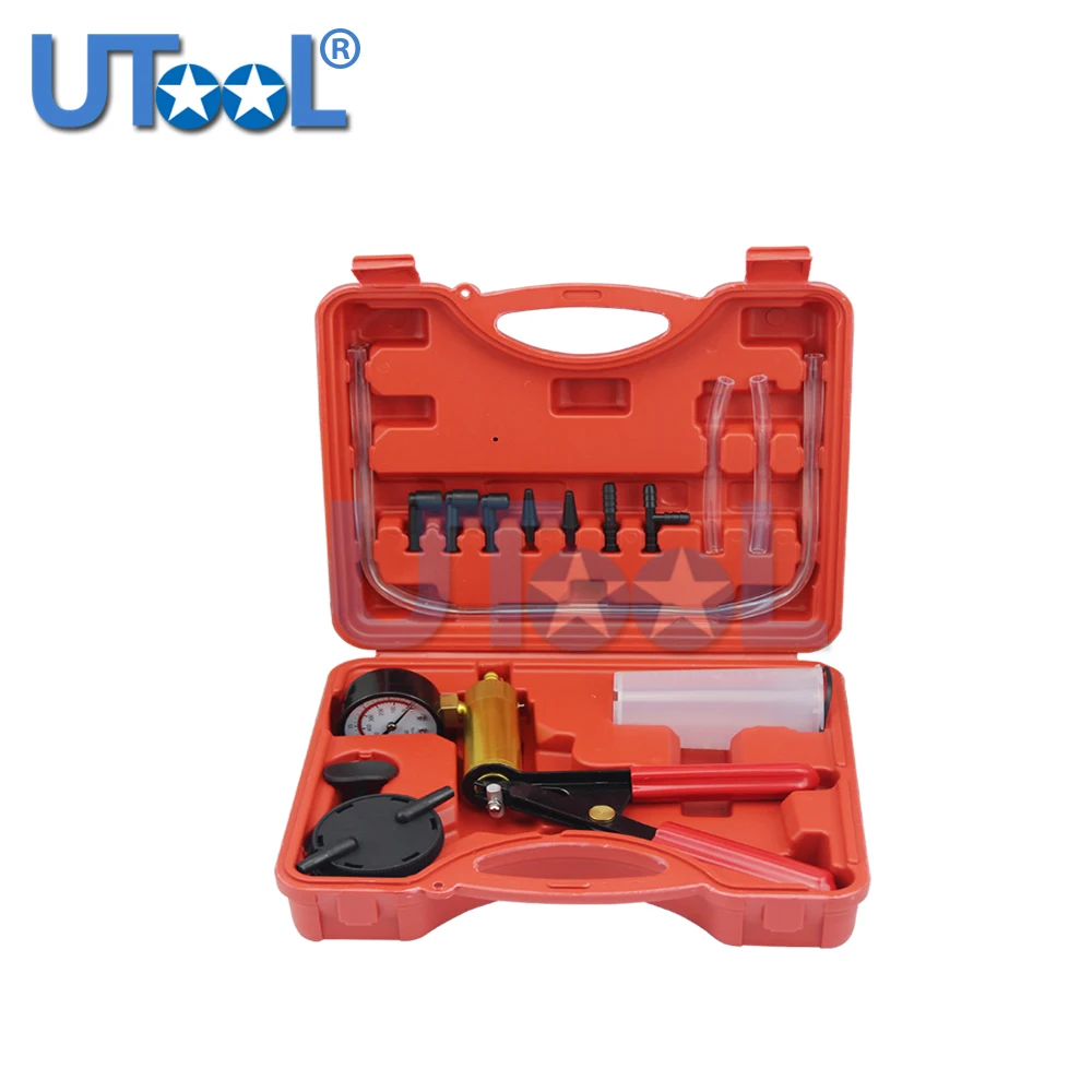 Box 2 In 1 Hand Held Vacuum Pump & Brake Fluid Bleeder Tester Kit Tuner Tool 
