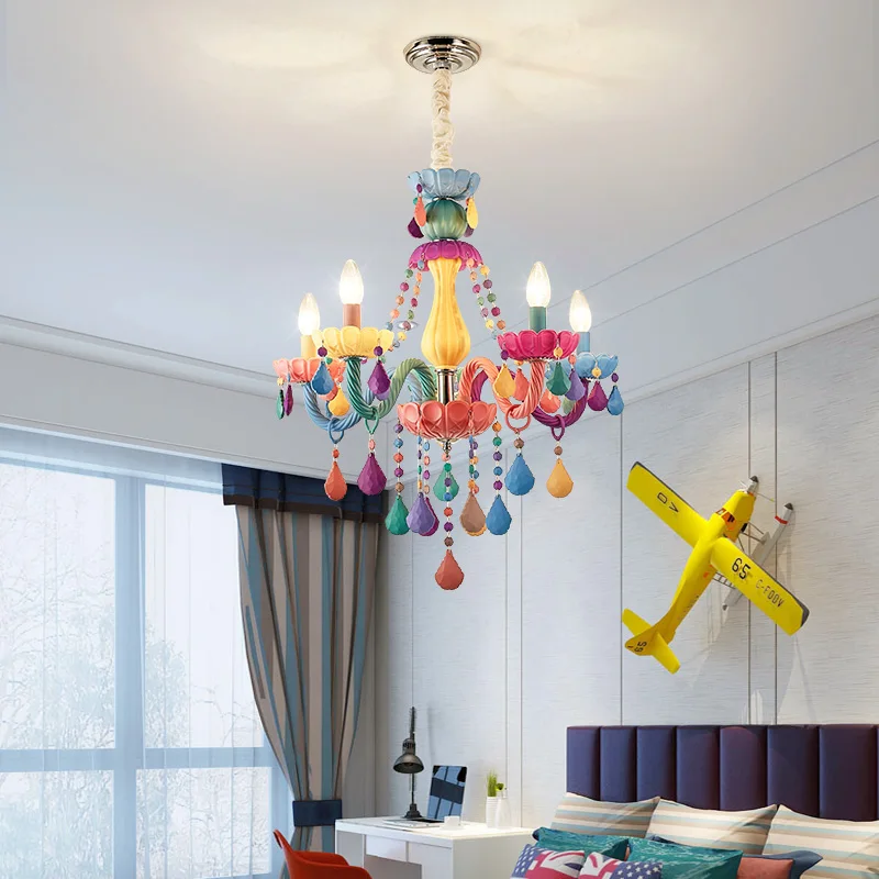 Decorative Chandelier For Living Room Modern Foyer Chandelier Lighting Led Kids Pendant Chandelier Bedroom With K9 Crystal light