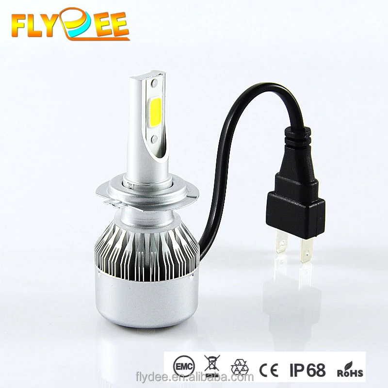 C6 Cob Chip Led Headlight Without Changing Wireless H13 12v 36w H4 H1 9004 9012 C6 Led Headlight Cob Famous Cars Taxi Lamp
