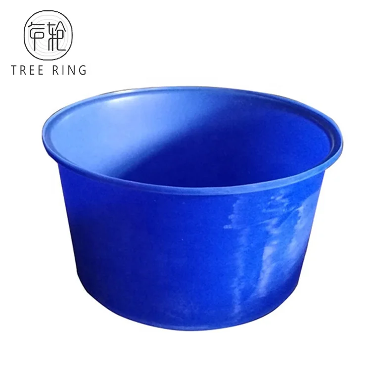 1000Liter Roto-Molded Durable Food Grade Blue Color Plastic Shrimp Fish Farm Tank for