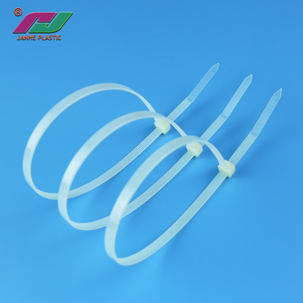 1000PCS White Nylon Cable Wire Zip Ties Self-locking Nylon Tie  With 3*120m~##F2