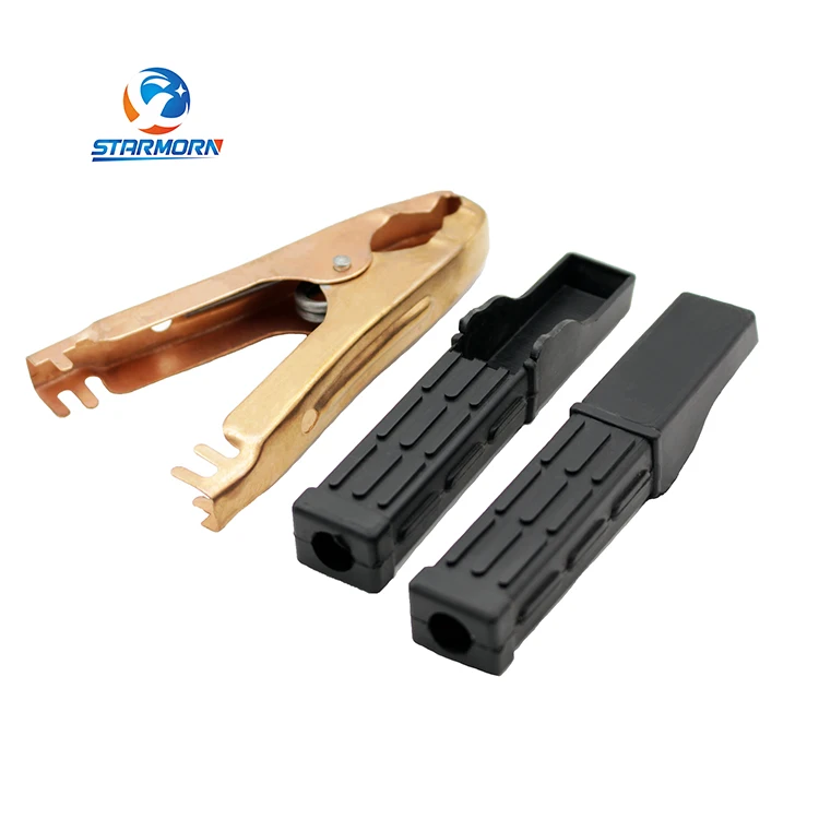 Зажимы типа «крокодил» для аккумулятора длиной 105 мм, зажим для аккумулятора черного и красного цвета на А