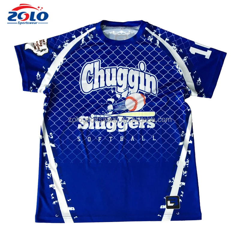 Source Cheap new design dye sublimation print camo softball jersey on  m.