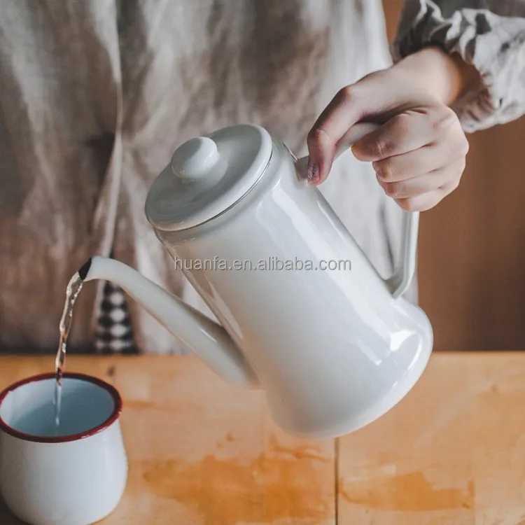 Cafetera Retro De Hierro Fundido,Tetera De Esmalte,Venta Al Por Mayor,1.1l  - Buy De Hierro Fundido Esmaltado De Hervidor De Agua,De Hierro Fundido Con  Esmalte Hervidor De Té,Esmalte Azul Café Ollas Product on