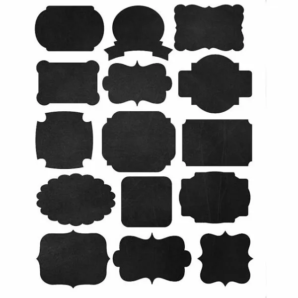 56pcs Tableau Noir Blackboard effaçable Étiquettes Autocollant Cuisine Pot Tasse Chalk Board