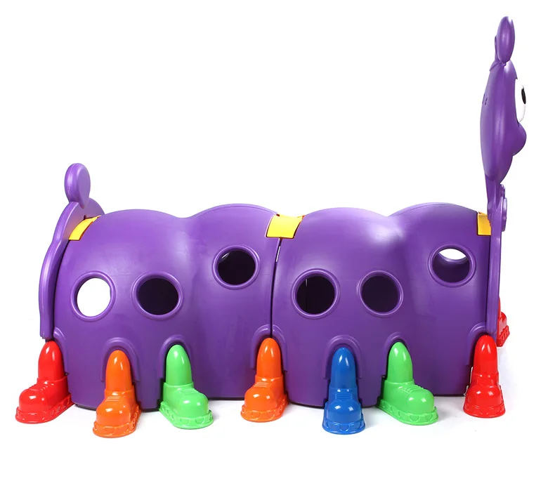 Детский Пластиковый игровой туннель для дошкольного использования ползания червя