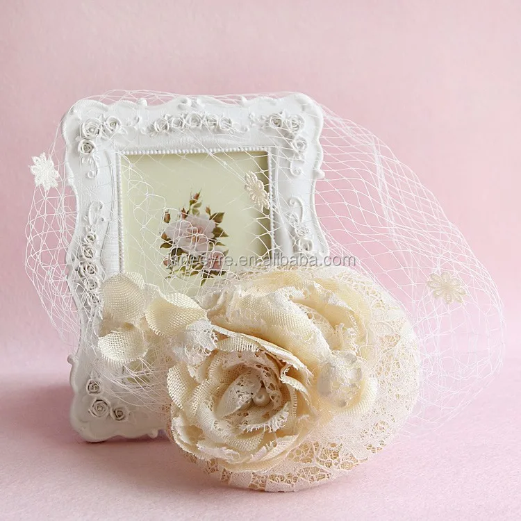 Наряды на свадебную вечеринку кружево основания покрыты с вуалью; Свадебные украшения для волос; Свадебное украшение различных мероприятий