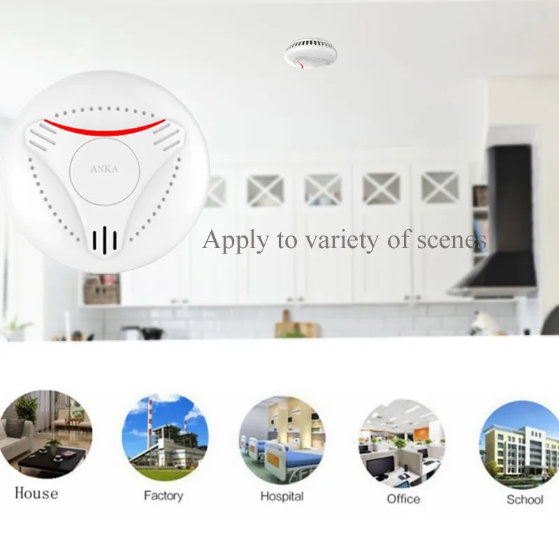 It has CE EN14604 Certified Wireless independent WiFi smoke detection smoke alarm, which is powered by lithium battery for 10 ye