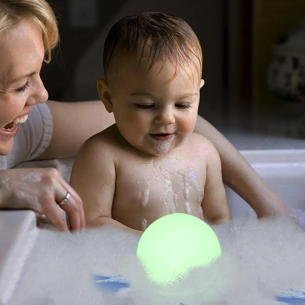 RGB LED Ball Night Light Waterproof Modern Design Battery-Operated
