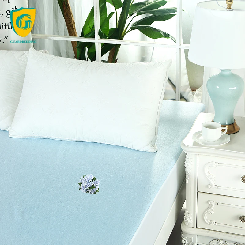 Махровый водонепроницаемый тканевый защитный чехол для матраса и постельного белья